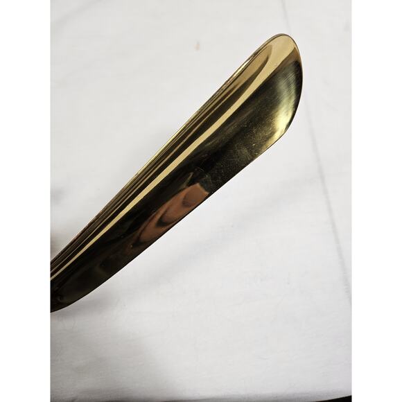 Antique Brass Shoe Horn VM Virginia Metalcrafters Ram Horn Curl Form Maker Stamp - Picture 4 of 12
